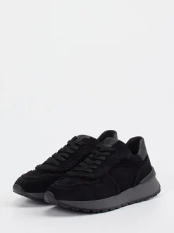 Gabor – Sneaker aus Veloursleder Schwarz