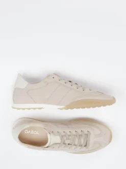 Gabor – Sneaker aus Veloursleder in Beige