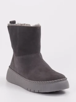 Gabor – Stiefelette aus Veloursleder anthrazit