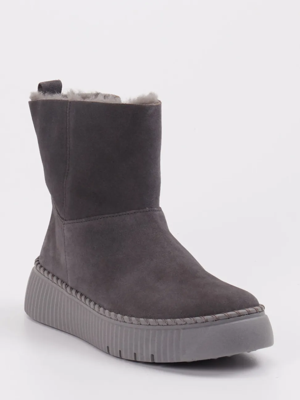 Gabor – Stiefelette aus Veloursleder anthrazit