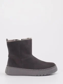 Gabor – Stiefelette aus Veloursleder anthrazit