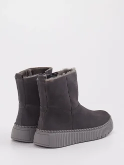 Gabor – Stiefelette aus Veloursleder anthrazit