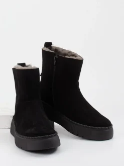 Gabor – Stiefeletten aus Veloursleder schwarz gefüttert