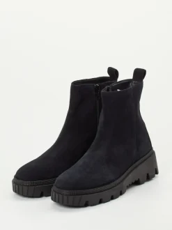 Gabor – Stiefeletten aus Veloursleder tiefschwarz