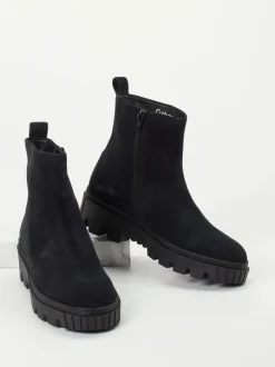 Gabor – Stiefeletten aus Veloursleder tiefschwarz