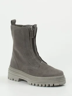 Gabor – Stiefeletten aus Veloursleder in Grau