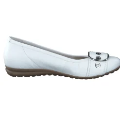 Gabor Comfort – Ballerina aus Kalbleder weiß