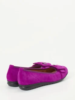 Gabor Comfort – Ballerinas aus Veloursleder pink