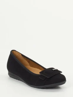 Gabor Comfort – Ballerinas aus Veloursleder Schwarz