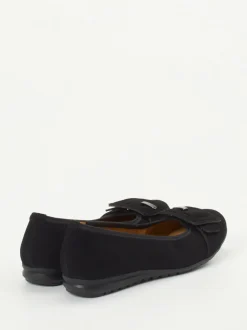 Gabor Comfort – Ballerinas aus Veloursleder Schwarz