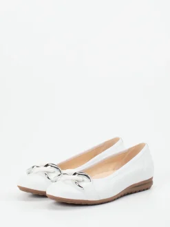 Gabor Comfort – Ballerinas aus Kalbleder Weiß