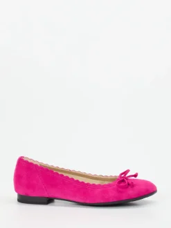 Gabor Comfort – Ballerinas aus Veloursleder pink