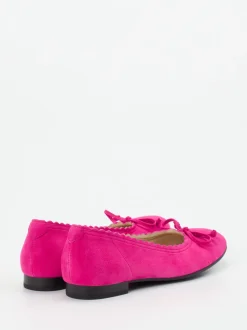 Gabor Comfort – Ballerinas aus Veloursleder pink