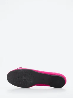 Gabor Comfort – Ballerinas aus Veloursleder pink
