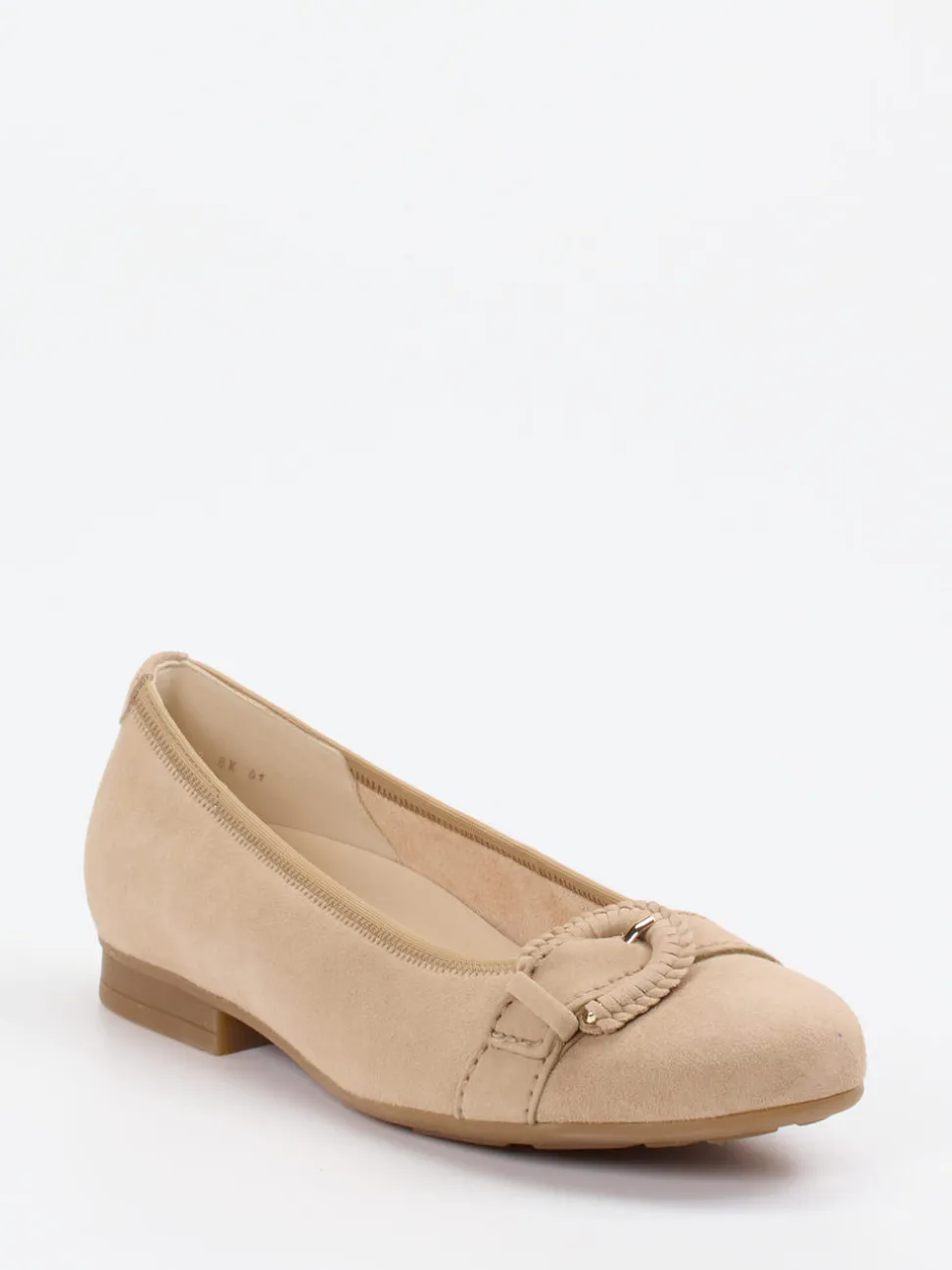Gabor Comfort – Ballerinas aus Veloursleder beige