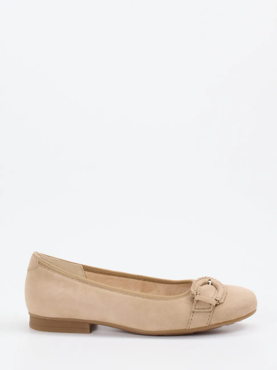 Gabor Comfort – Ballerinas aus Veloursleder beige