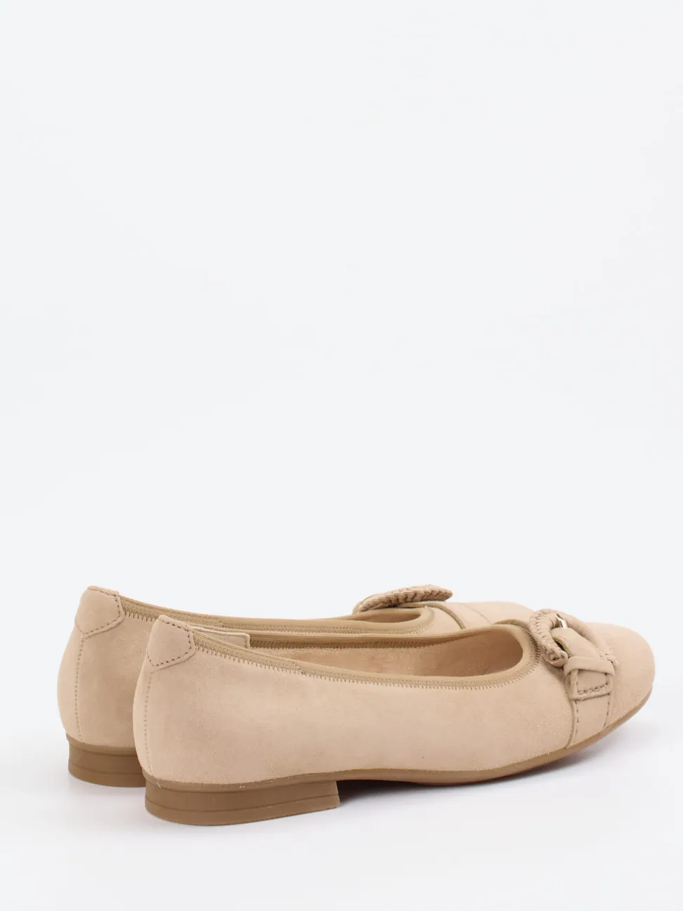 Gabor Comfort – Ballerinas aus Veloursleder beige