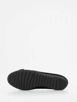 Gabor Comfort – Ballerinas aus Veloursleder schwarz