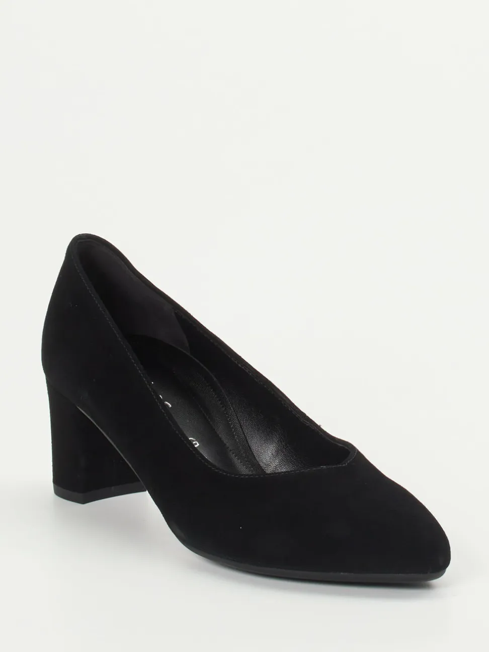 Gabor Comfort – Blockabsatz-Pumps aus Veloursleder schwarz