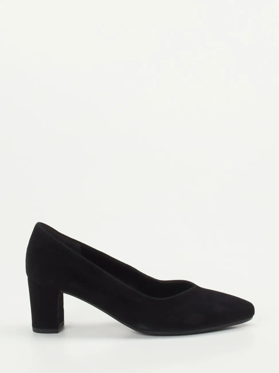 Gabor Comfort – Blockabsatz-Pumps aus Veloursleder schwarz