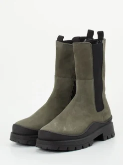 Gabor Comfort – Chelsea Boots aus Nubukleder olivgrün
