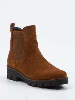Gabor Comfort – Chelsea Boots aus Veloursleder braun
