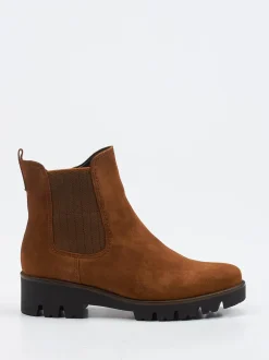 Gabor Comfort – Chelsea Boots aus Veloursleder braun