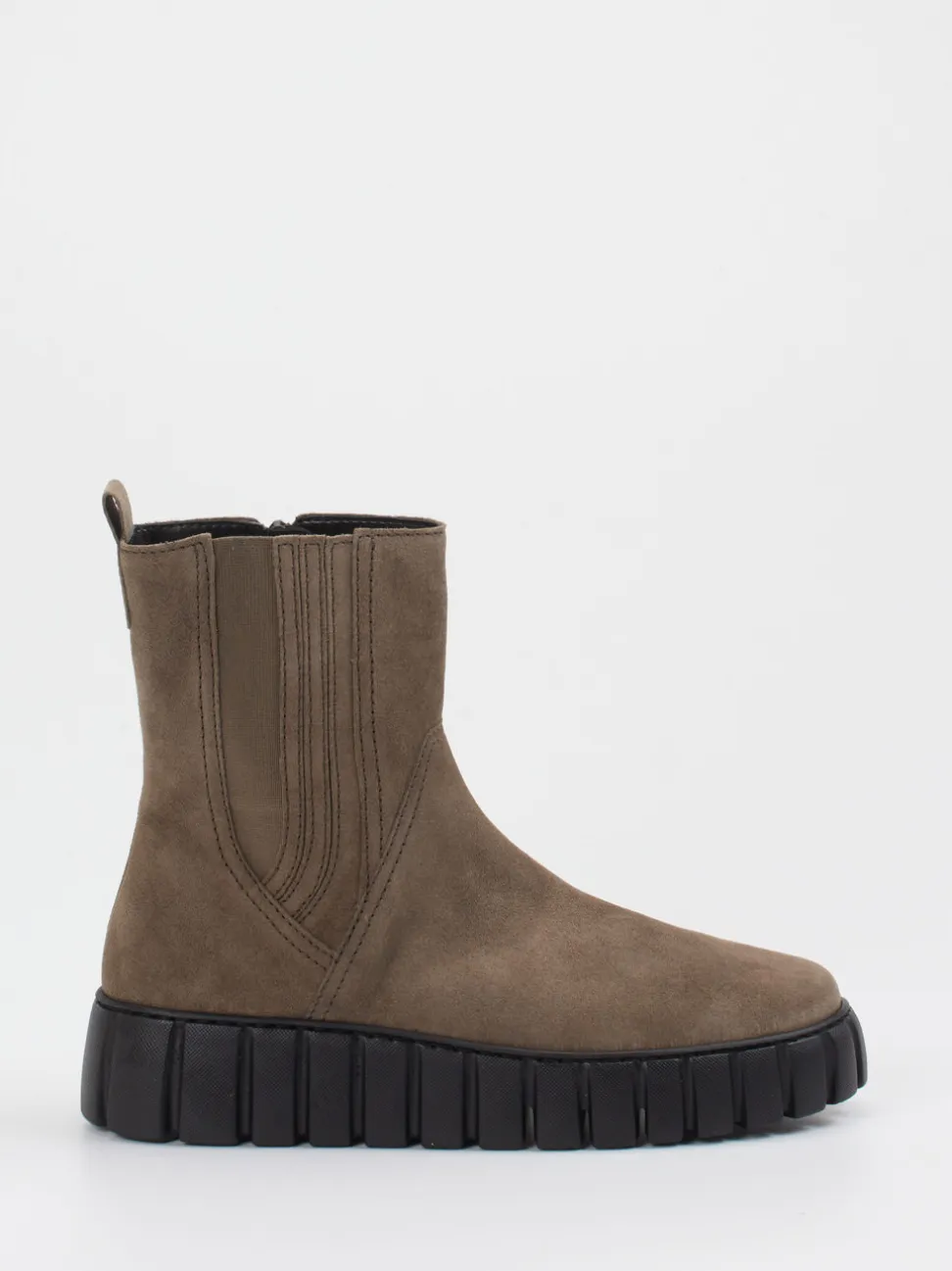 Gabor Comfort – Chelsea Boots aus Veloursleder Taupe