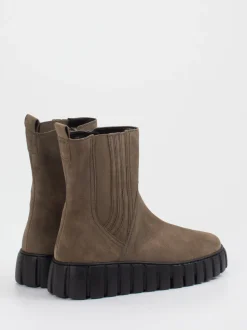 Gabor Comfort – Chelsea Boots aus Veloursleder Taupe