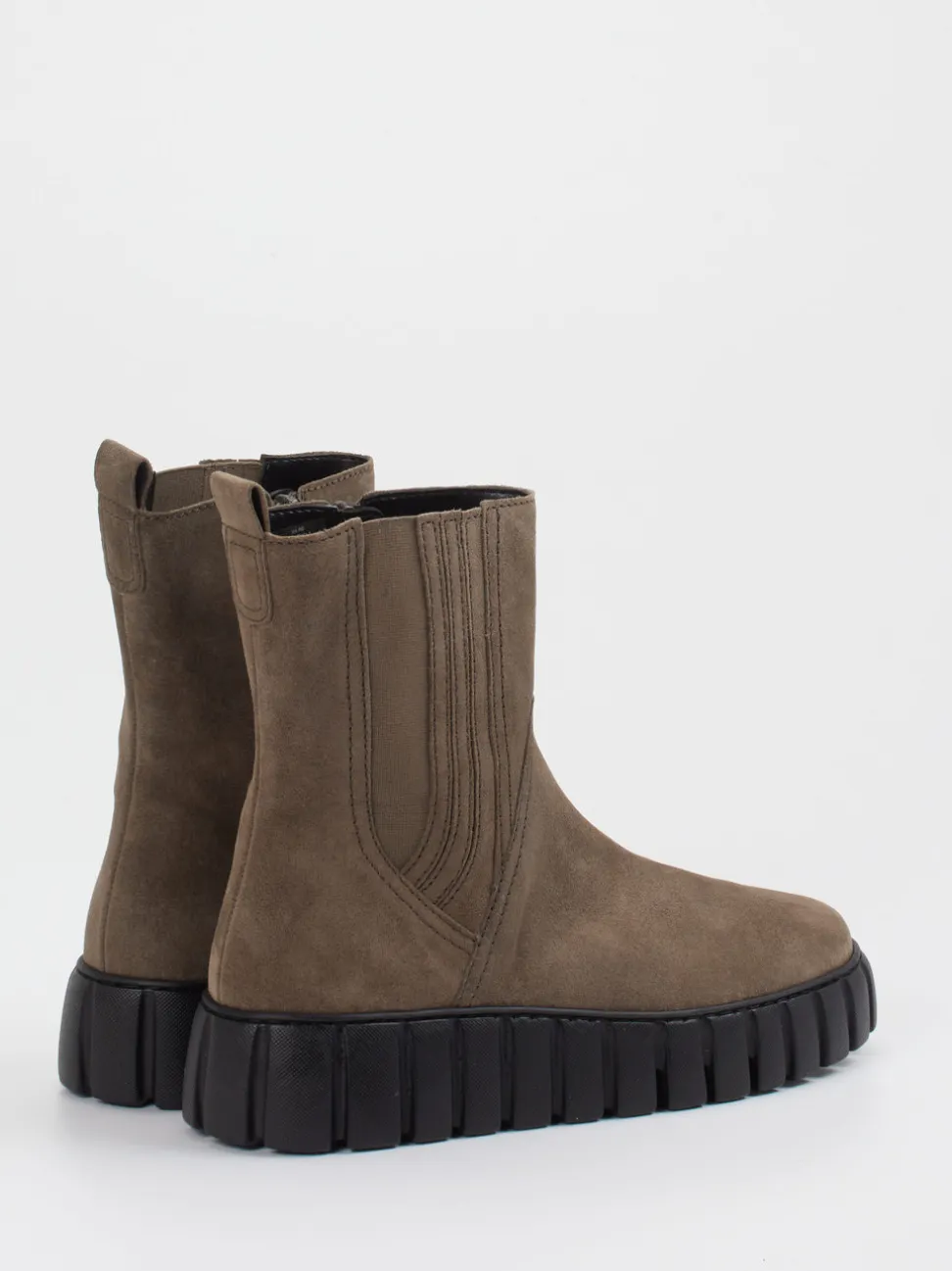 Gabor Comfort – Chelsea Boots aus Veloursleder Taupe