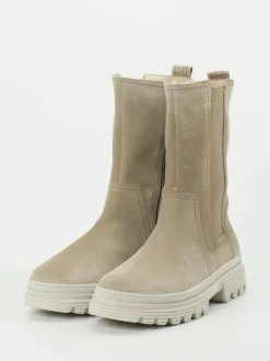 Gabor Comfort – Chelsea-Stiefelette aus Veloursleder beige