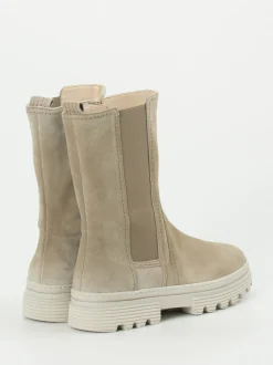 Gabor Comfort – Chelsea-Stiefelette aus Veloursleder beige