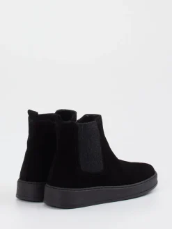 Gabor Comfort – Chelsea-Stiefelette aus Veloursleder Schwarz