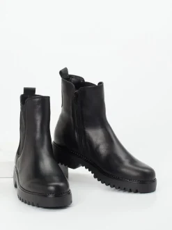 Gabor Comfort – Chelsea-Stiefelette aus Kalbleder schwarz