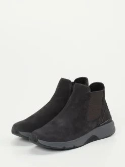 Gabor Comfort – Chelsea-Stiefelette aus Veloursleder grau