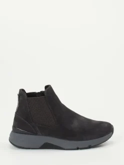 Gabor Comfort – Chelsea-Stiefelette aus Veloursleder grau