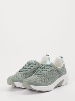 Gabor Comfort – Chunky Sneaker aus Velour/Textil grün