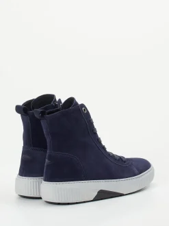 Gabor Comfort – High-Top Sneaker aus Veloursleder Dunkelblau