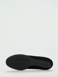 Gabor Comfort – Keilballerinas aus Veloursleder schwarz