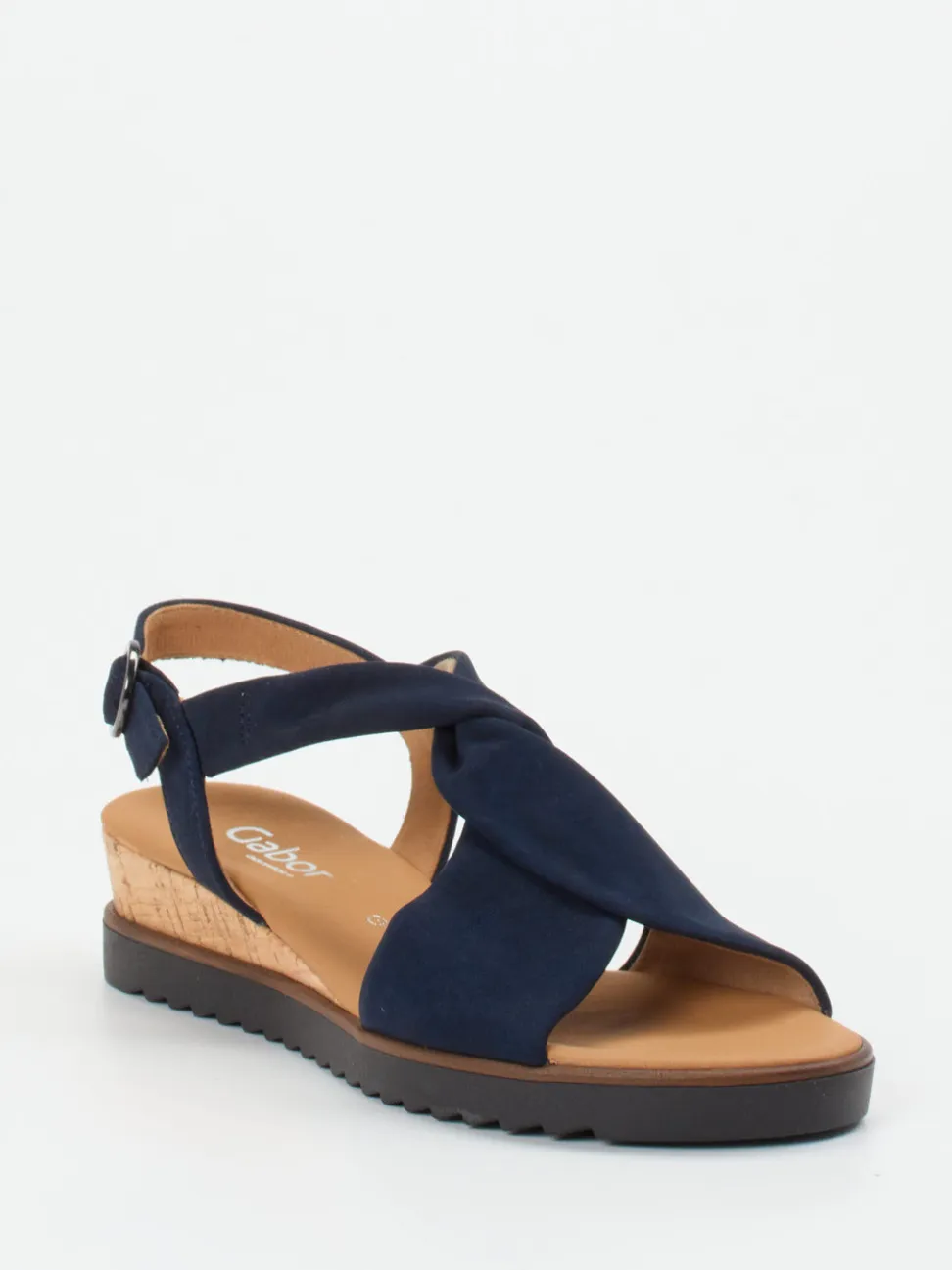 Gabor Comfort – Keilsandalette aus Nubukleder Dunkelblau