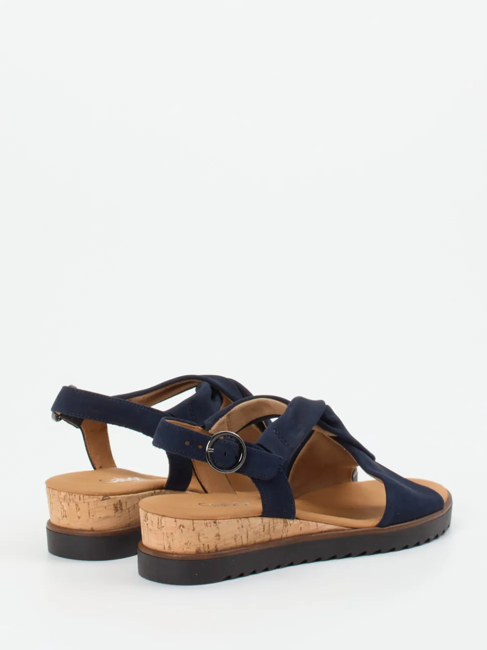 Gabor Comfort – Keilsandalette aus Nubukleder Dunkelblau
