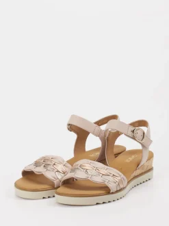 Gabor Comfort – Keilsandalette aus Kalbleder rosé