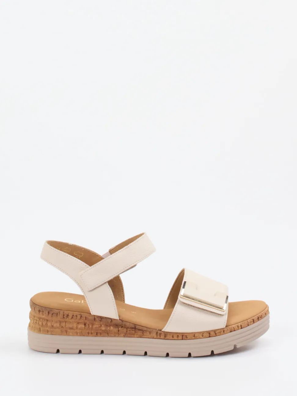 Gabor Comfort – Keilsandaletten aus Hirschleder beige