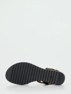 Gabor Comfort – Keilsandalette aus Kalbleder Schwarz