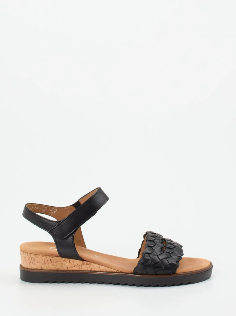 Gabor Comfort – Keilsandalette aus Kalbleder Schwarz