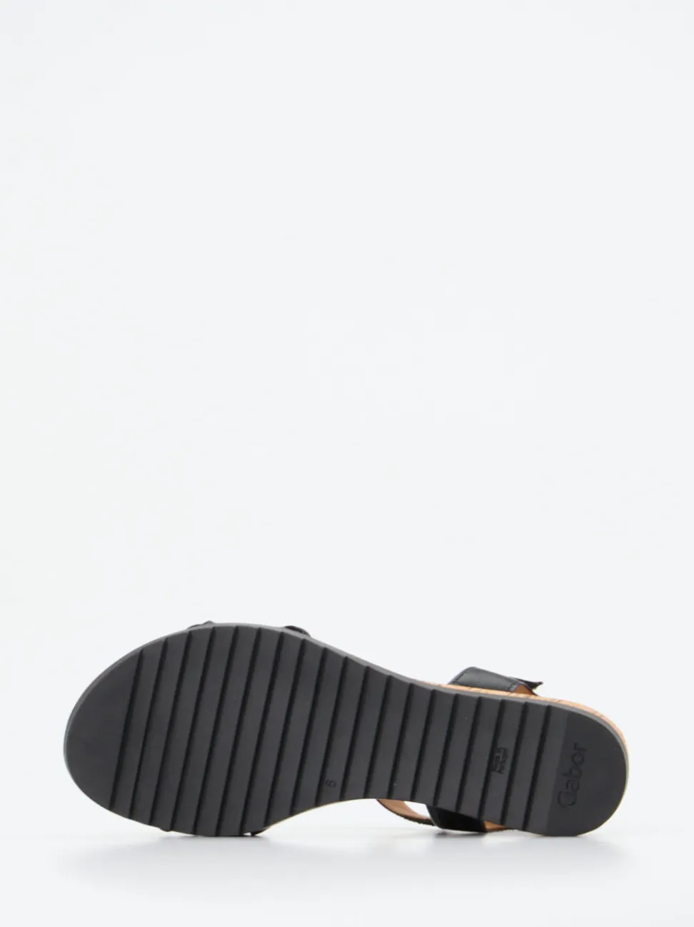 Gabor Comfort – Keilsandalette aus Kalbleder Schwarz