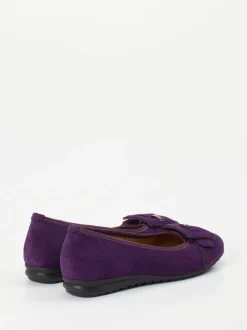 Gabor Comfort – Komfort-Ballerina aus Veloursleder violett