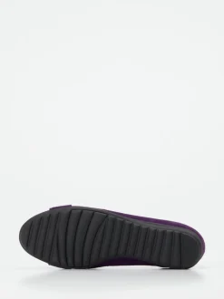 Gabor Comfort – Komfort-Ballerina aus Veloursleder violett
