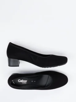 Gabor Comfort – Komfort-Pumps aus Veloursleder schwarz