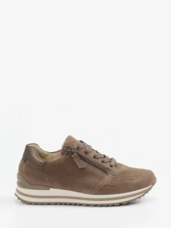 Gabor Comfort – Komfort-Sneaker aus Veloursleder taupe